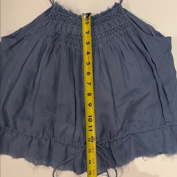 Frame Denim Women’s Shirt Top Spaghetti Straps Blue Cotton size Small - Picture 7 of 10